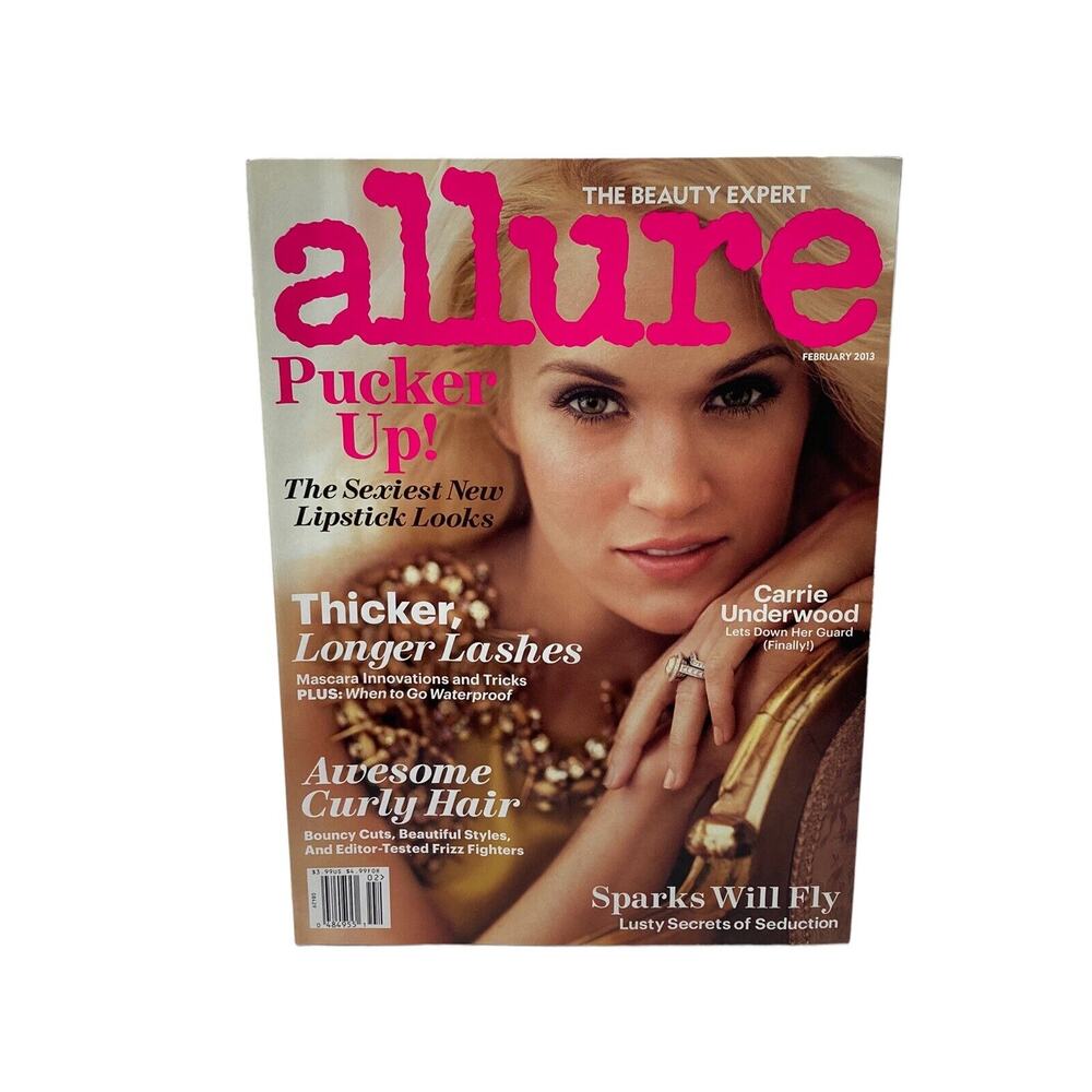 Allure Magazine Carrie Underwood February 2013 Beauty Experts Lips Lashes Hair